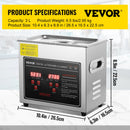 VEVOR 2L 3L 6L 10L 22L 30L 超声波清洗机 不锈钢便携式加热清洗器 超声波家用电器
