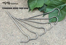 TiTo 3.0*165mm Ultralight Camping Accessories Titanium Alloy Tent Stake Pegs With Hook