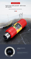 500/1000/1500ml Thermos Cup Stainless Steel Large Capacity Sports Water Bottle Vacuum Flask Portable Insulated Tumbler with Rope