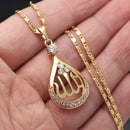 Classic Lucky Arabian God Allah Pendant Stainless Steel Necklace Ladies Islamic Muslim Charm Amulet Jewelry Gift Wholesale