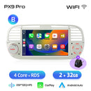 AWESAFE Wireless CarPlay for Apple Android 13 Auto Radio for FIAT 500 Abarth 2007 2008 2009-2015 Multimedia Screen Stereo GPS