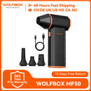 WOLFBOX MF50电动除尘器吹风机-110000RPM超强动力，可充电三档无刷电机，适用于汽车/电脑/家庭/户外