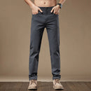 97% Cotton 2024 Autumn Men's Clothing Business Trousers Men Straight Casual Pants Men's Pants Cotton Black Gray Khaki Brand