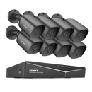 SANNCE 8路1080P Lite DVR闭路电视系统，带4/8个FD 2.0MP安全摄像头，红外户外IP66视频监控套件，支持移动侦测