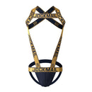 Sexy Lingerie Men's Harness Chest Bodysuit Hollow Out One-piece Jockstrap Leotard Contrast Color Bulge Pouch Bodysuit Underwear