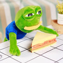 45cm Sad Frog Plush Toy Soft Stuffed Ugly Big Mouth Crying Expression Pepe Frog Dolls Funny Christmas Birthday Gifts
