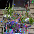 1pc Unique Handcrafted Bohemian-Inspired Hanging Disco Mirror Ball Planter - Self-Watering, Space-Saving, Stylish Home Decor for