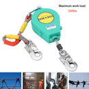 Self Retracting Lifeline 330lbs Fall Arrester Fall Protection with Alloy Steel Hook & Steel Wire Rope 23ft 7m
