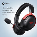 Picun G3 Gaming Wireless Headphone with Mic Over-Ear Headphones Bluetooth 5.4 40mm Driver 2.4G/Wireless/Cable USB Headsets 65H