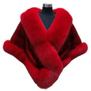 Classic Faux Fur Shawl Soft Dress Shawl Fine Touch Lady Wedding Dress Cape Warm Poncho  Cold Resistant