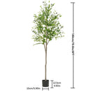 Artificial Olive Tree 4/5/6 FT Tall Artificial Plant With Fruit Halloween Christmas Decorations Olive Tree with Pot Room Decor