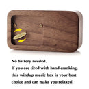 Roosiking Walnut Wooden Ring Box Music Box Jewelry Organizer Family Valentine's Day Christmas New Year Gift(Tune:Anastasia)