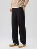 2024 New Autumn Casual Suit Pants  Korean Men's Pants Straight Loose Sweatpants Soft Wide Leg Long Baggy Business Trousers