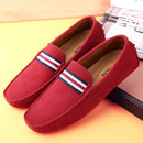 Suede Leather Men Shoes Casual Formal Man Loafers Handmade Moccasins Italian Breathable Slip on Male Boat Shoes Walking Footwear
