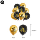 Bike Game Birthday Decorations Bicycle Garland Banner Cycling  Rider Cupcake Toppers Boy Birthday Baby Shower Party Decoration