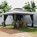 Outsunny 3,6x3,6 m folding tent with 4 side walls anti-UV mesh