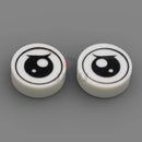 Round Tile Eye Eyelash Pupile Pattern Printed Building Blocks Bulk Accessory MOC Bricks Model Toys Compatible with 98138 14769