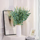 Artificial Willow Bouquet Fake Green Leaves for Wedding Home Table Vase Decoration Jungle Party DIY Plants Wreath