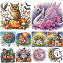 5D DIY局部异形钻钻石画套件动物万圣节装饰圣诞DIY绘画装饰30/40X40/30CM