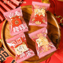 2025 Chinese New Year Snowflake Crispy Packaging 100Pcs 7x10cm Baking Cookie Machine Sealed Candy Bags