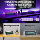 Nobsound Bluetooth 5.0 VFD Clock Music Spectrum Display Screen Sound Level Meter 3.5mm AUX Audio Switcher Box