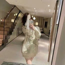 秋冬季女士圣诞毛衣宽松慵懒风毛衣内搭加厚立体卡通红色外套