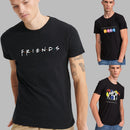 2022 Fashion Men New Summer O-Neck Short-Sleeve Shirt Friends Element Print T-Shirt Top Casual Loose Street Clothing Streetwear