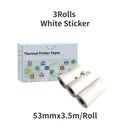 Thermal Paper Transparent Sticker For Phomemo/Memoking M02/T02 Mini Printer for Journal Photo Text Notes 53mm