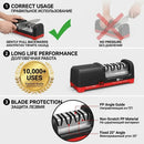 Taidea TG2102 Professional Electric Knife Sharpener 4-Stage Diamond Grinder Resin Polishing 18W 2800RPM EU Patent Heavy Duty 1480g Stable Tool Kitchen Chef Slicing Cleaver Knife Razor Sharp Edge 20 Degree Angle Guide Non-Scra