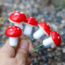 20个迷你人工树脂蘑菇微缩模型仙女花园景观苔藓玻璃容器工艺品盆栽微景观装饰