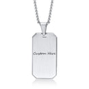 Waterproof Stainless Steel Dog Tag Necklaces for Men BFF Jewelry,Free Custom Birthday Graduation Father's Day Gifts to Him