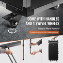 SucceBuy Professional Makeup Train Case Aluminum Cosmetic Case Workbench With Supporting Legs Rolling Makeup Case Extra Large