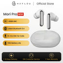 HAYLOU Mori Pro ANC 蓝牙 5.4 耳机 43dB 主动降噪入耳式耳塞 6 麦克风无线耳机 35 小时续航