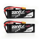2个CNHL 3S 11.1V锂电池2200mAh 30C 70C带XT60插头，适用于遥控飞机直升机四轴飞行器FPV无人机赛车爱好