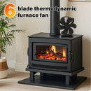 6leaf fireplace fan,winter warm home efficient heat distribution Winter fireplace fan Hot blast stove fan ecological quiet black