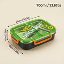 Microwavable 304 Stainless Steel Lunch Box 2/3 Compartment Bento Box Leakproof Food Storage Containers Adults Kids School