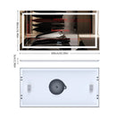 LUVODI Large Illuminated Bluetooth Bathroom Mirror Rectangle Anti-fog LED Bathroom Vanity Mirror with Bluetooth Speaker 3 Color