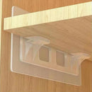 2/4/6/8/10 Shelf Support Adhesive Pegs Closet Partition Bracket Cabinet Support Clips Wall Hanger Sticker For Kitchen Bathroom