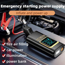 4 In 1 Car Multi-function Air Compressor Jump Starter Air Pump Tire Inflator Portable Battery Starter With Smart Battery Clip