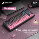 Gaming Keyboard X87 Attack Shark Side Engraved Translucent Character Wireless Mechanical Keyboard,RGB,Hot-Swap,Bluetooth Tri-mod