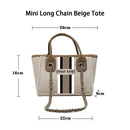 Personalised Chain Monogram Canvas Tote Bag Shoulder Bag Ladies custom bags for women chain Bridesmaids Gifts For Her