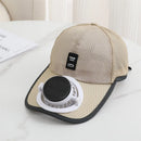 Summer Usb Solar Fan Baseball Cap for Men Women Mesh Adjustable Breathable Unisex Caps Quick Dry Running Hat Cap Outdoor Sports