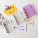 M5 Glitter 5-Hole Transparent Colored Binder Cover Journal Sketchbook Accessories Diary Office Supplies