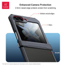 Xundd For Samsung Galaxy Z Flip 5 Case Airbags Shockproof Shell Camera Protect Galss&Transparent Back Cover Anti-fingerprint