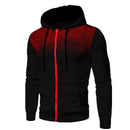 Autumn Winter Fleece Men's Hoodies Polka Dot Design Zipper Jacket Male Streetwear Loose Sweatshirts Sportwear Hooded Cardigan