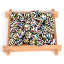 LOFCA 10pcs Leopard Hexagon  Silicone Loose Beads Teething Beads DIY Chewable Teething Beads BPA Free Baby Teethers