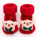 Kids Christmas Socks Children's Socks Girls Boys Non-slip Print Cotton Toddler Baby Socks Newborns Infant Short Socks Clothing
