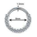 1 UNI - Piercing Argola Septo Nariz com Detalhes em Cristal