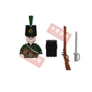 Medieval Napoleonic War French Dragoon British Soldiers Pirates Figures Army Scottish Fuisiler Building Blocks Weapons Brick Toy