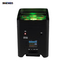 SHEHDS 4pcs Battery LED 6x18w RGBWA+UV 6in1 Par Wireless Remote Control DMX512 Phone WIFE Wash Wall Light For DJ Disco Christmas